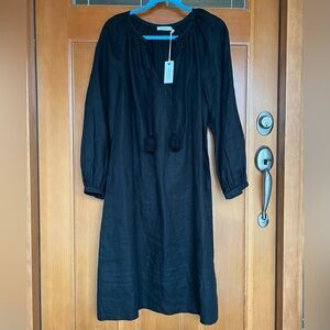 Mersea Fete Linen Dress - Sz M - Black 🖤